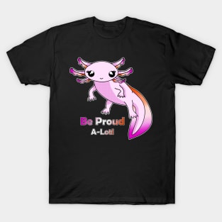 Lesbian Pride Axolotl T-Shirt